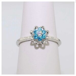 Sterling Silver London Blue Topaz Tulip Ring from Letney Jewelry